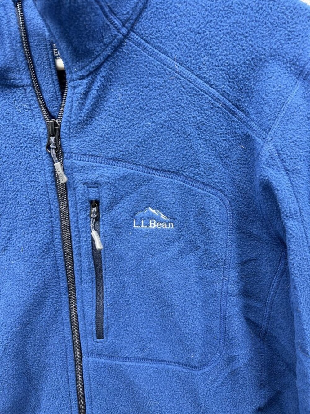 L.L.Bean Jacket Mens Medium Blue Mountain Trail Fleece Full Zip Outdoor Winter - Picture 8 of 11